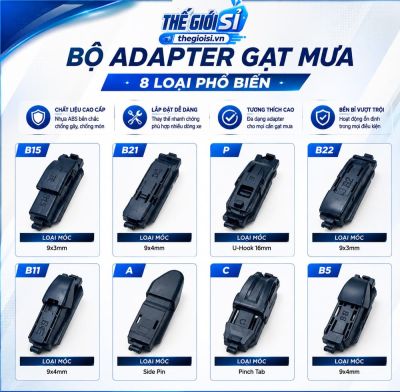 Đầu Bấm Gạt Mưa Ôtô, Đầu Thay Gạt Mưa