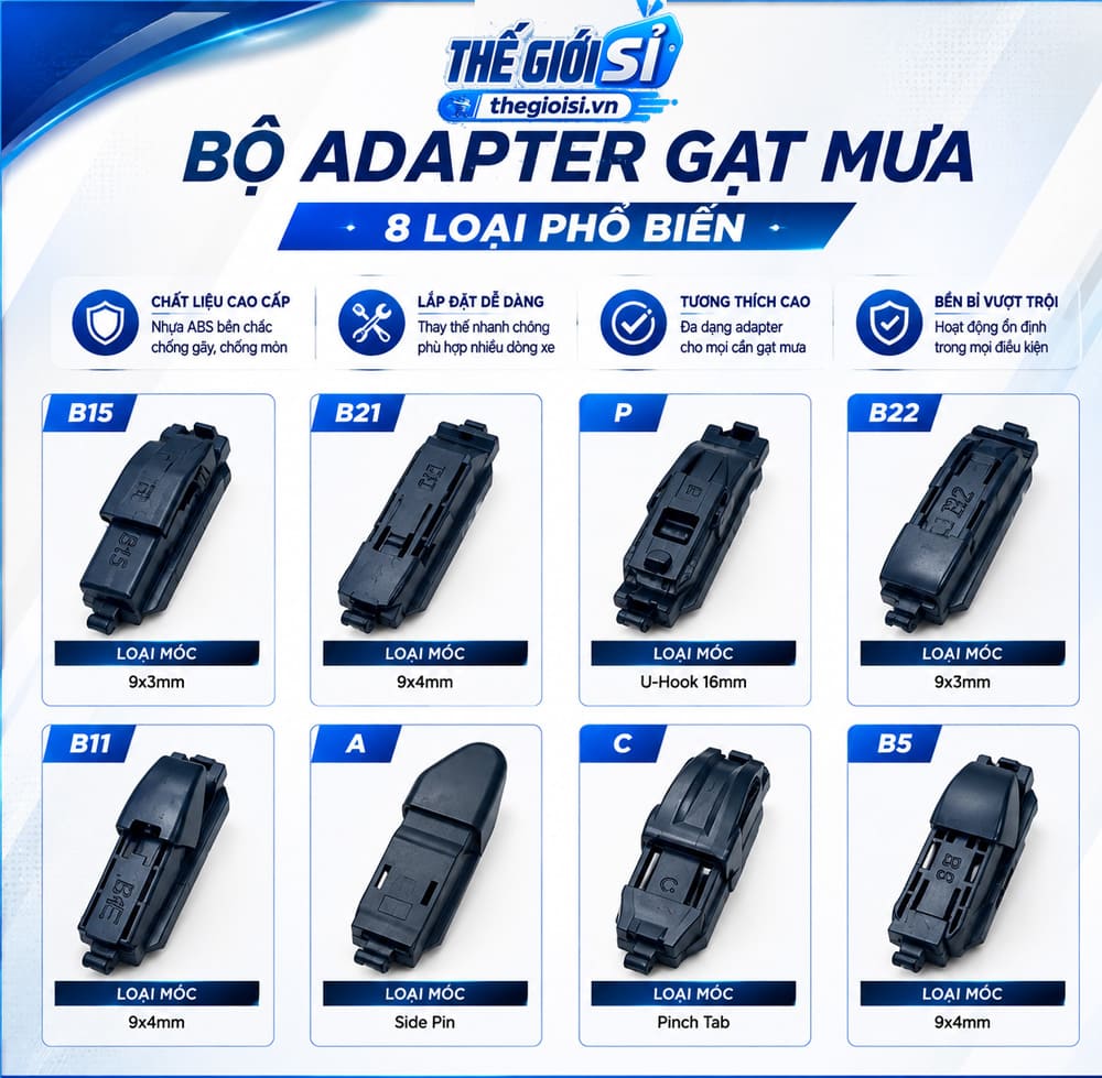 Đầu Bấm Gạt Mưa Ôtô, Đầu Thay Gạt Mưa