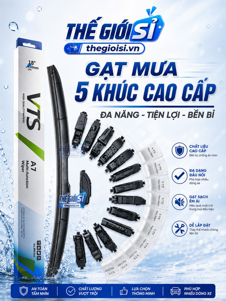 Gạt Mưa 5 Khúc Cao Cấp - Gạt Mưa VTS A7